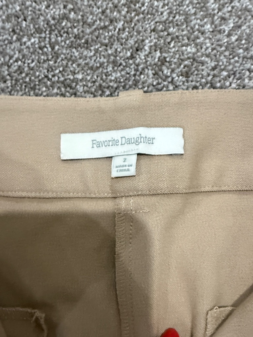 Favorite Daughter Beige High-Rise Pleated Trousers - Picture 3 of 4